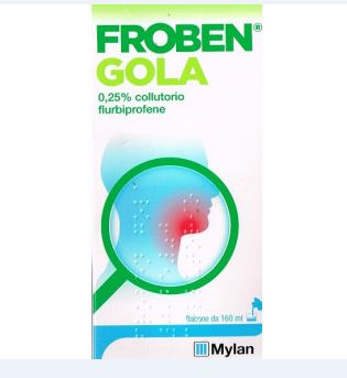 Froben gola 250mg/100ml collutorio  froben gola 250mg/100ml spray per mucosa orale  flurbiprofene