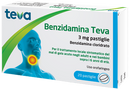 Benzidamina teva 3 mg pastiglie  benzidamina cloridrato