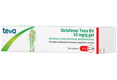 Diclofenac teva bv 10 mg/g gel  diclofenac (come diclofenac dietilammonio)