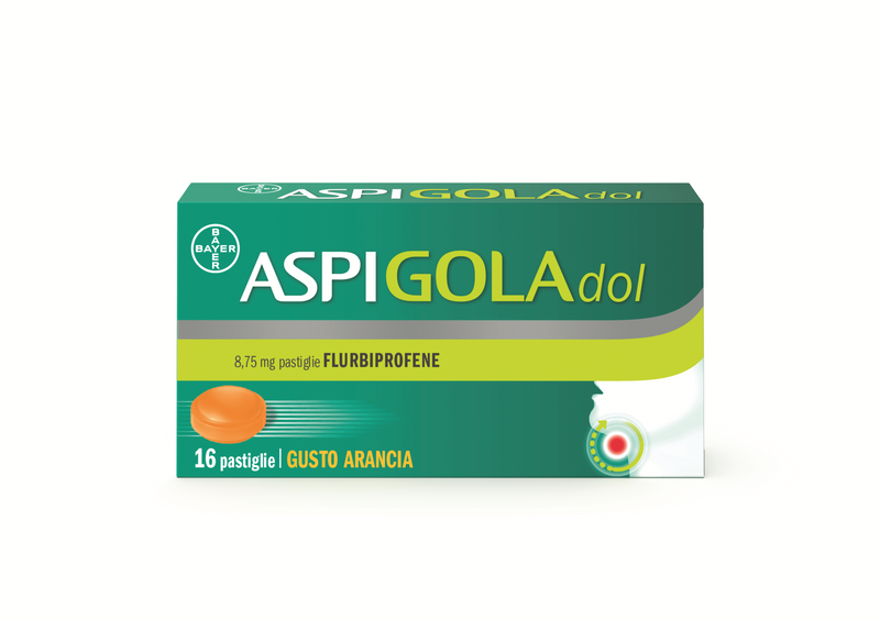 Aspigoladol 8,75 mg pastiglie gusto arancia  flurbiprofene