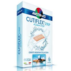 Cerotto master-aid cutiflexmed strip trasparente impermeabile supporto in poliuretano grande 10 pezzi