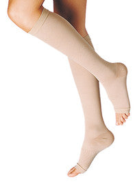 Gambaletto terapeutico dualsan a compressione decrescente kkl1 punta aperta beige unisex 1 1 paio