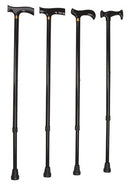 Bastone brio pieghevole in alluminio anodizzato con puntali antiscivolo regolabile in altezza bronzo impugnatura in legno