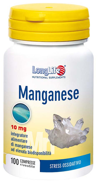 Longlife manganese 10 mg 100 compresse