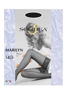 Marilyn 140 sheer calza autoreggente nero 3