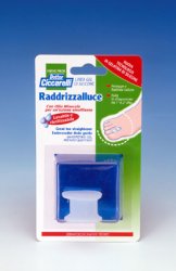 Raddrizza alluce in gel di silicone bianco semitrasparente sagomata per proteggere e riallineare l'alluce evitando lo sfregamento fra il primo e il secondo dito igienepiede 1 pezzo