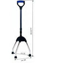 Tripode canna grigio scuro base acciaio cromato impugnatura nero/bordeaux