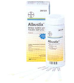 Striscia reattiva albustix per ricerca delle proteine nelle urine 50 pezzi codice articolo 2872c