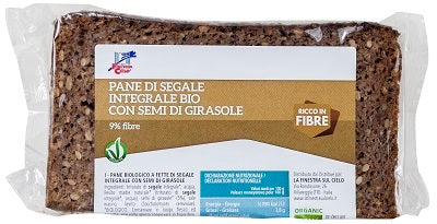 Fsc biofibre+ pane di segale integrale con semi di girasole biologico ad alto contenuto di fibre 500 g