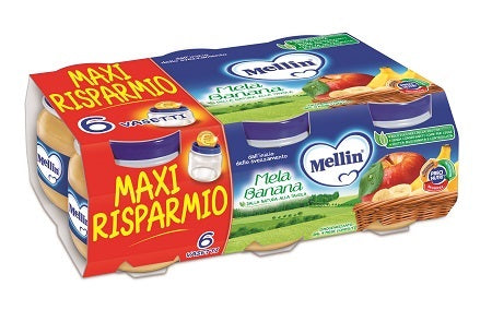 Mellin omogeneizzato mela banana 100 g 6 pezzi