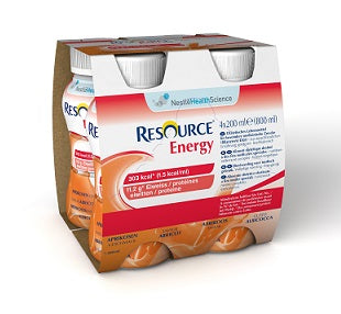 Resource energy albicocca 4 bottiglie 200 ml