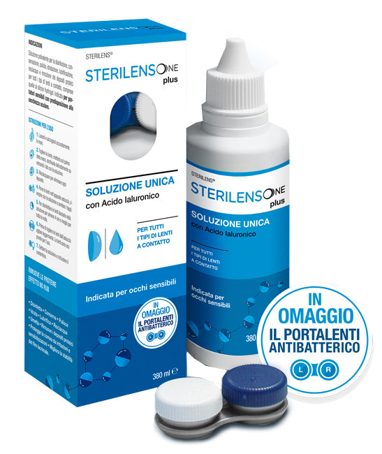 Soluzione unica sterilens one plus con acido ialuronico 380 ml