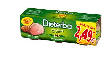 Dieterba omogeneizzato prosciutto 3 pezzi 80 g