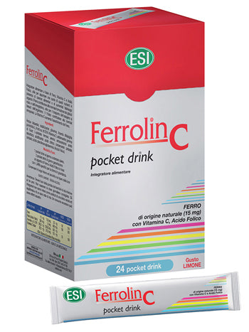 Esi ferrolin c pocket drink 24 bustine