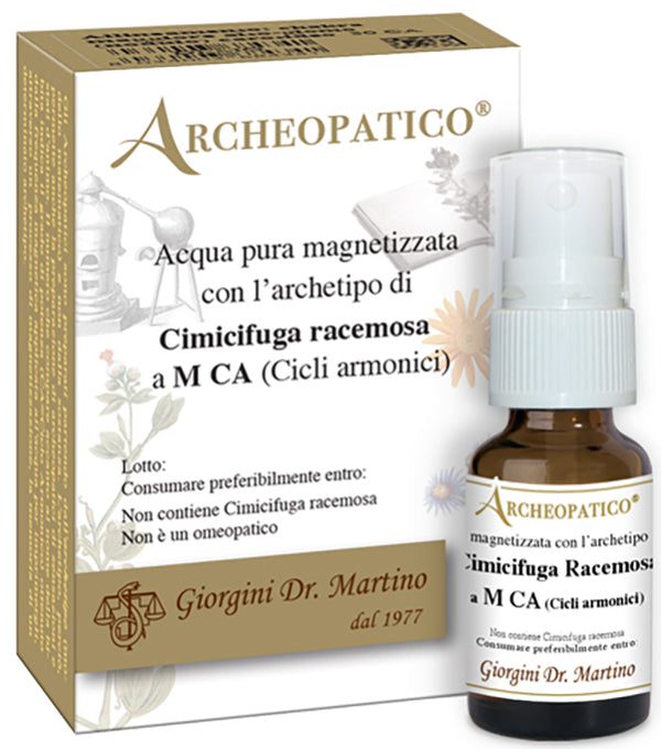 Archeopatico acqua pura magnetizzata con archetipo cimicifuga racemosa a m cicli armonici 10 ml