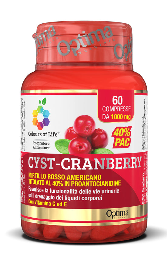 Colours of life cyst-cranberry con vitamina c e 60 compresse 1000 mg