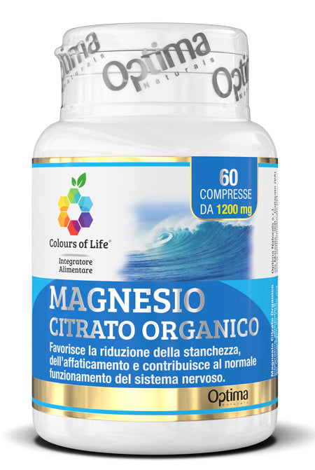 Colours of life magnesio citrato organico 60 compresse 1200  mg