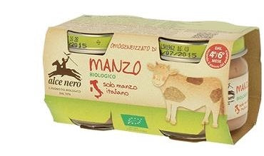 Omogeneizzato di manzo baby food bio 2 x 80 g