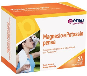 Magnesio e potassio arancia pensa 24 bustine effervescenti