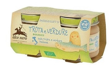 Omogeneizzato trota e verdure baby food bio 2 x 80 g