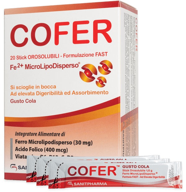 Cofer 20 stick orosolubili gusto cola