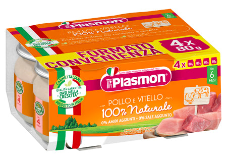 Plasmon omogeneizzato pollo vitello 4 pezzi 80 g