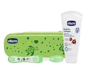 Chicco set dentale verde con fluoro