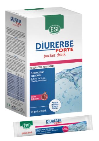 Esi diurerbe forte pocket drink melograno 24 x 20 ml