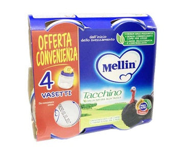 Mellin omogeneizzato tacchino 4x80 g