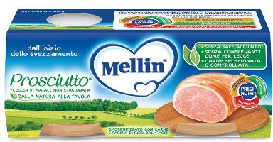 Mellin omogeneizzato prosciutto 2 x 120 g