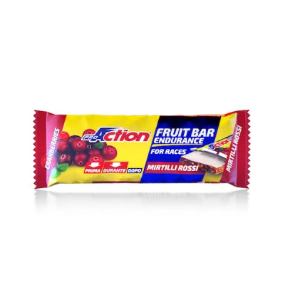 Proaction fruit bar barretta energetica al mirtillo rosso 40 g