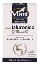 Matt benessere acido ialuronico q10 con vitamina c 30 compresse