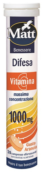 Matt benessere difesa vitamina c 20 compresse effervescenti gusto arancia