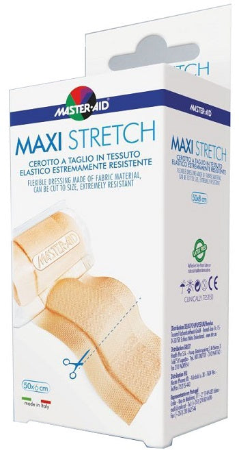 Master-aid stretch cerotto a taglio in tessuto elastico resistente 50 x 6 cm