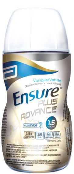 Ensure plus advance vaniglia 4 bottiglie da 220 ml