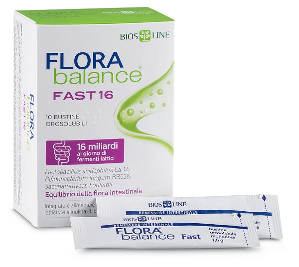 Biosline florabalance fast 10 bustine orosolubili