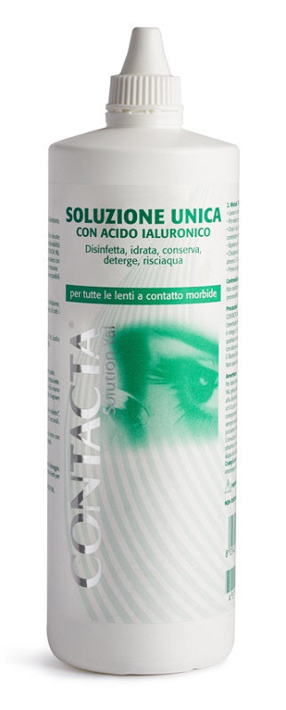 Soluzione unica con acido ialuronico per lenti a contatto contacta solution 360ml