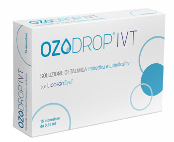 Ozodrop ivt soluzione oftalmica base di olio ozonizzato in fosfolipidi 15 flaconcini monodose da 0,35 ml