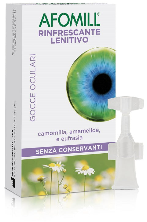 Afomill rinfrescante senza conservanti 10 fiale da 0,5 ml