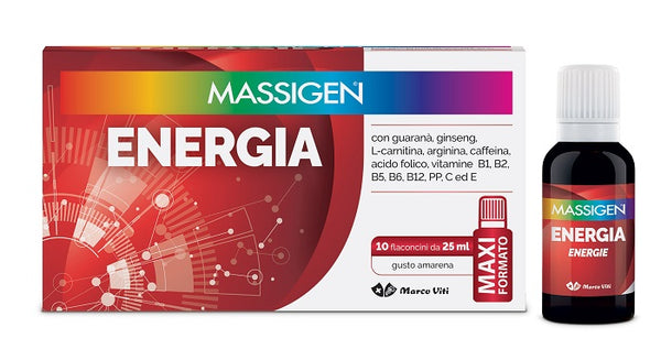 Massigen energia 10 flaconi da 25 ml