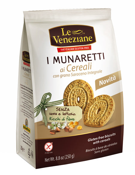 Le veneziane munaretti biscotti cereali grano saraceno integrale 250 g