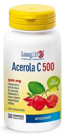 Longlife acerola c500 limone 30 compresse