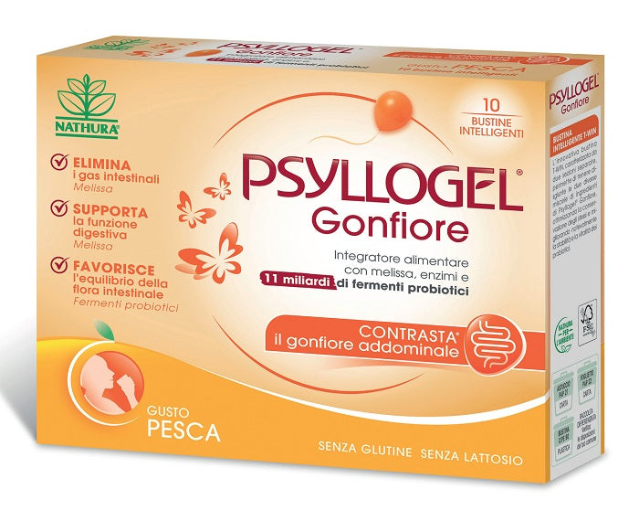 Psyllogel gonfiore pesca 10 bustine