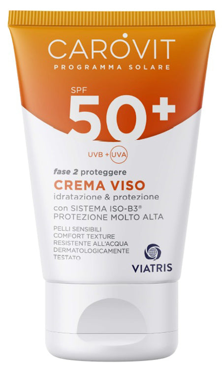 Carovit programma solare crema viso spf50+ 50 ml