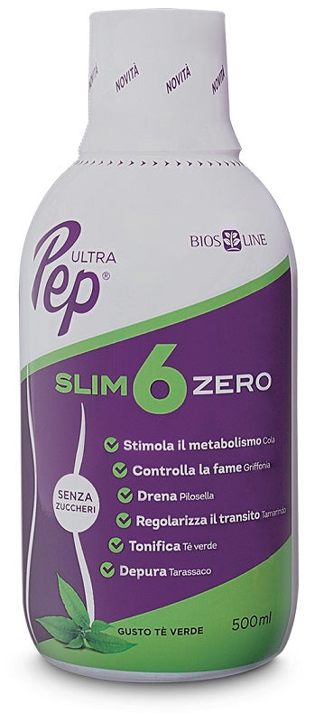 Ultra pep slim 6 zero te' verde 500 ml biosline