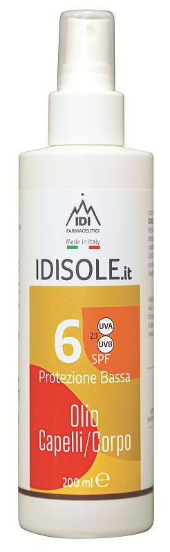 Idisole-it spf6 olio corpo capelli 200 ml