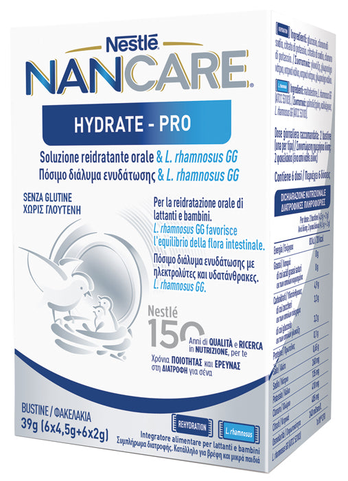 Nestle' nancare hydrate pro bustine 6 x 4,5 g + 6 x 2 g