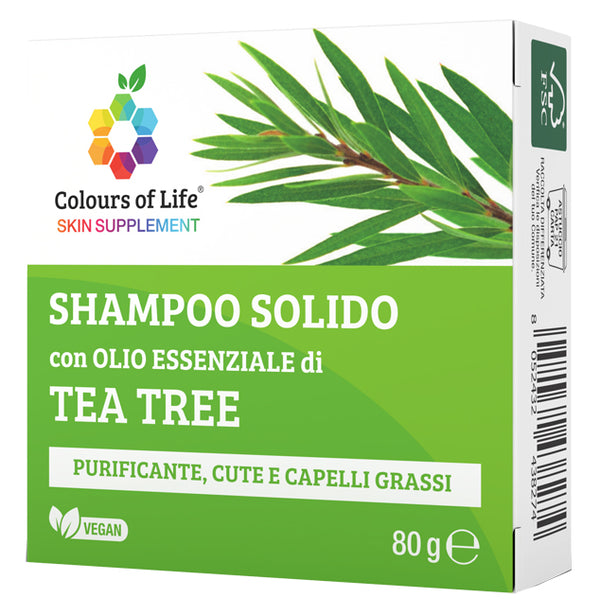 Tea tree shampoo solido 80 g colours of life
