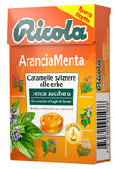 Ricola arancia menta senza zucchero 50 g