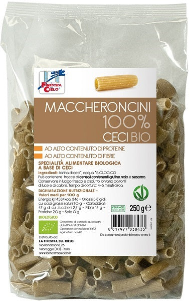 La finestra sul cielo maccheroncini ceci 100% bio 250 g